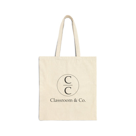 Classroom and Co Cotton Canvas Tote Bag, Eco-Friendly Bag