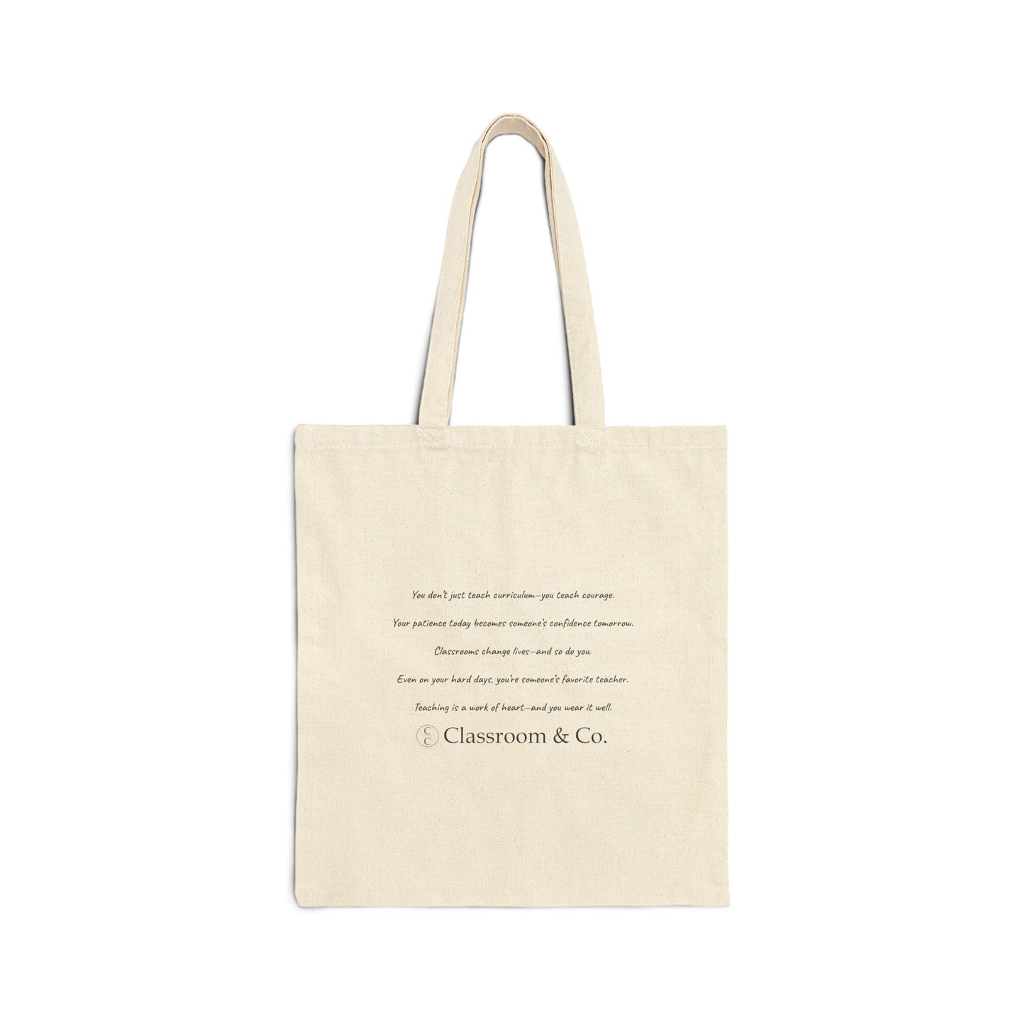 Classroom and Co Cotton Canvas Tote Bag, Eco-Friendly Bag